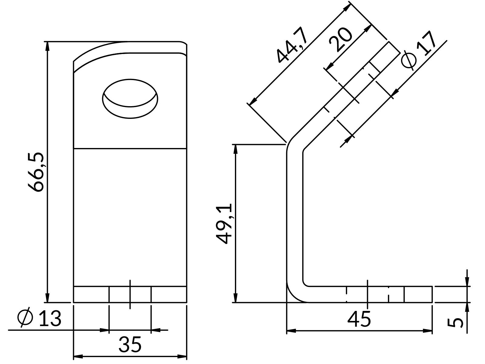 Kształtka odciągu DC/DCL