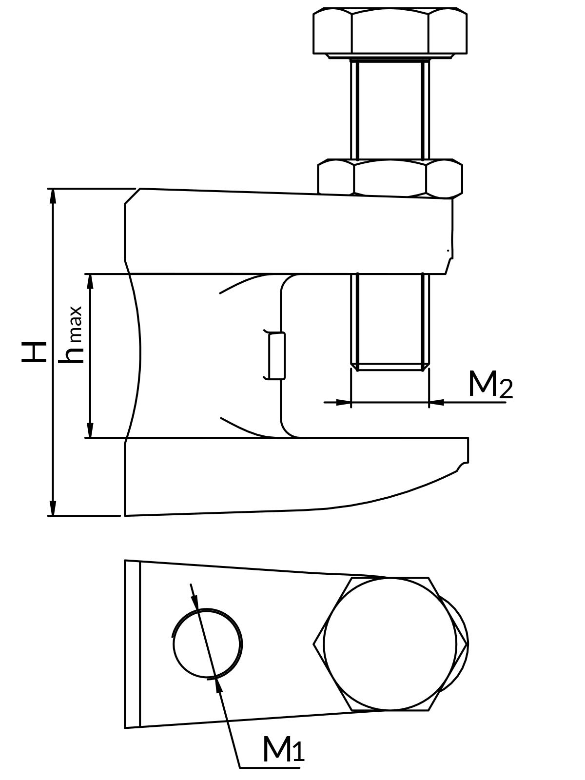 Zaciski nośne żeliwne KLZ