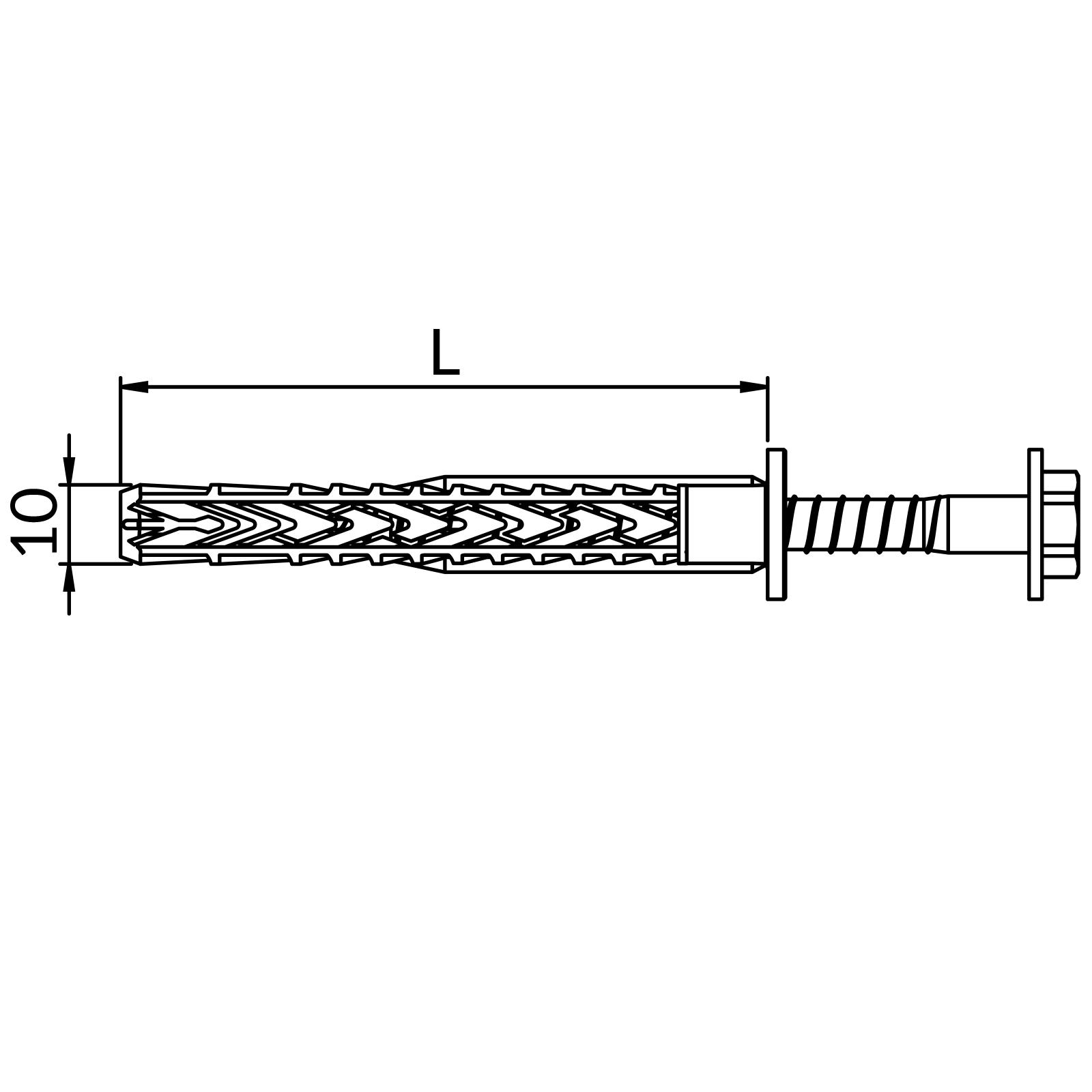 KRM-6 KOŁEK ROZPOROWY METALOWY M6X32MM