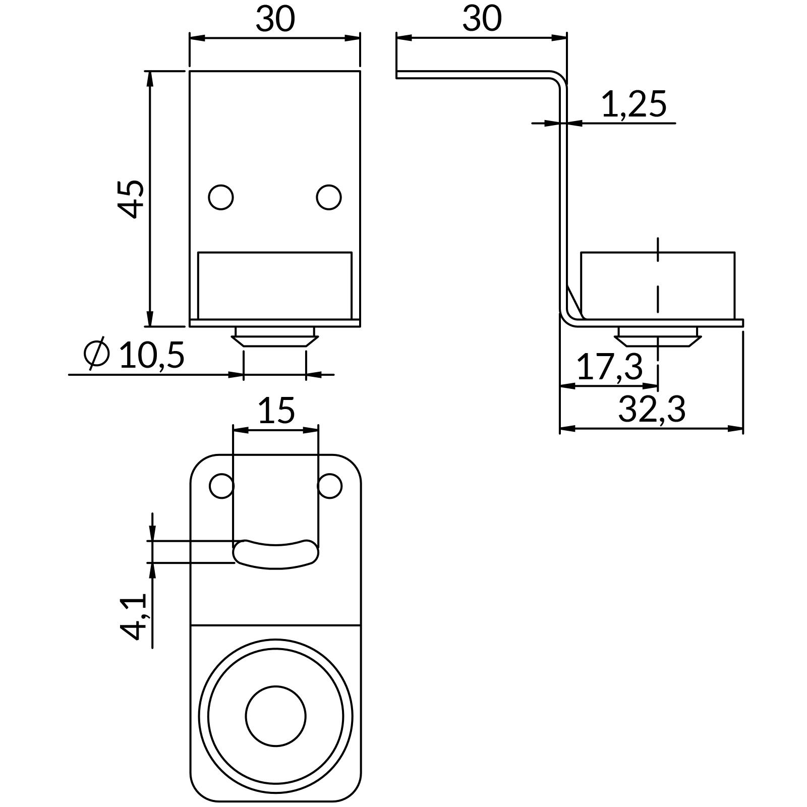 Mocowania typu LUW-L, LUW-Z, LUW-V