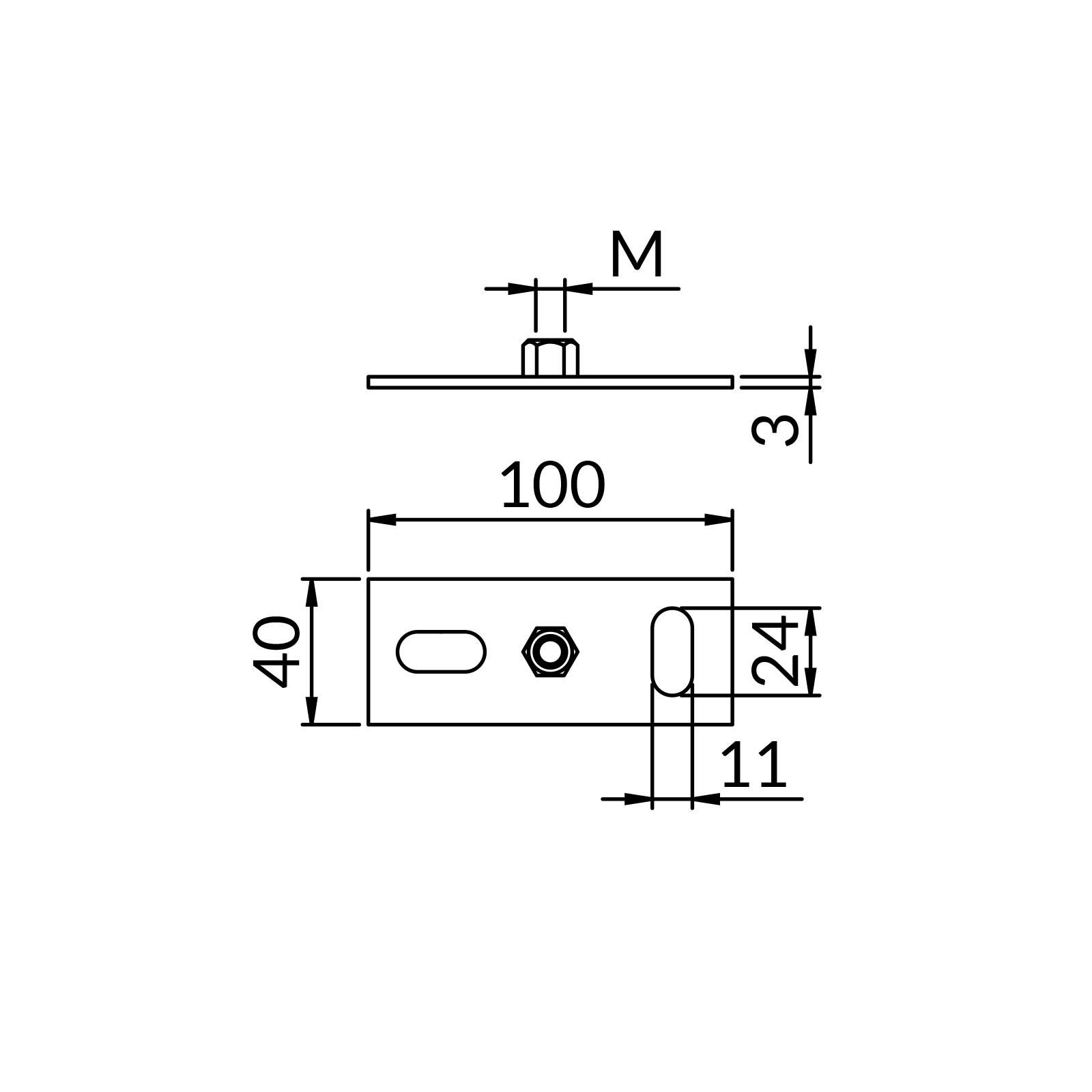 Płytki mocujące pręt N-ST-M