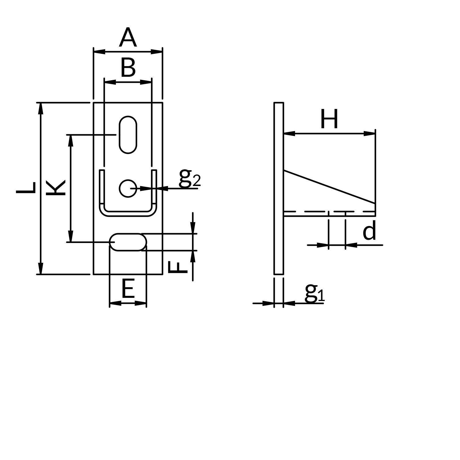 Stopka montażowa do profili A, C nierdzewna (5szt./opak)   (- MPP -)
