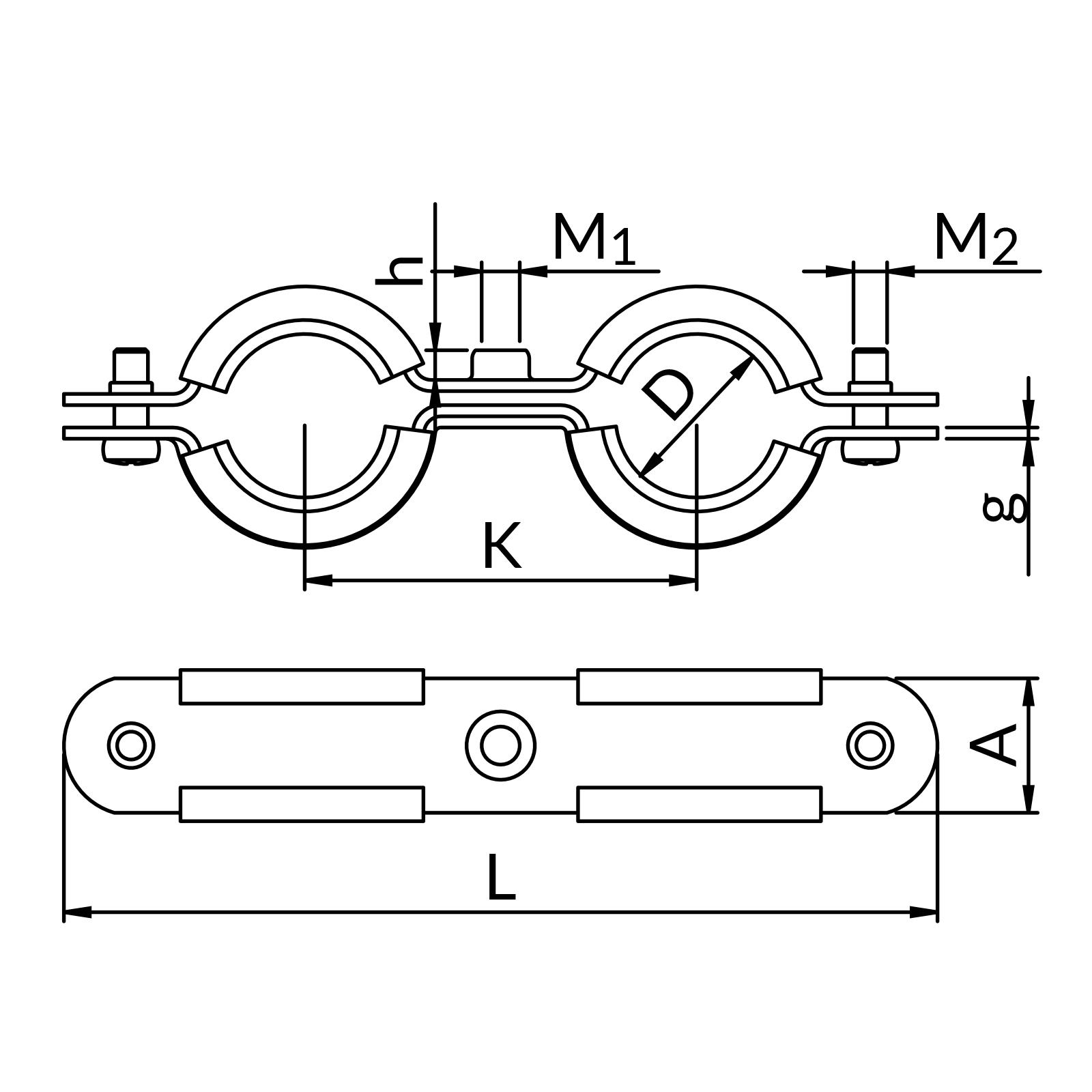 Obejmy podwójne N-UDG