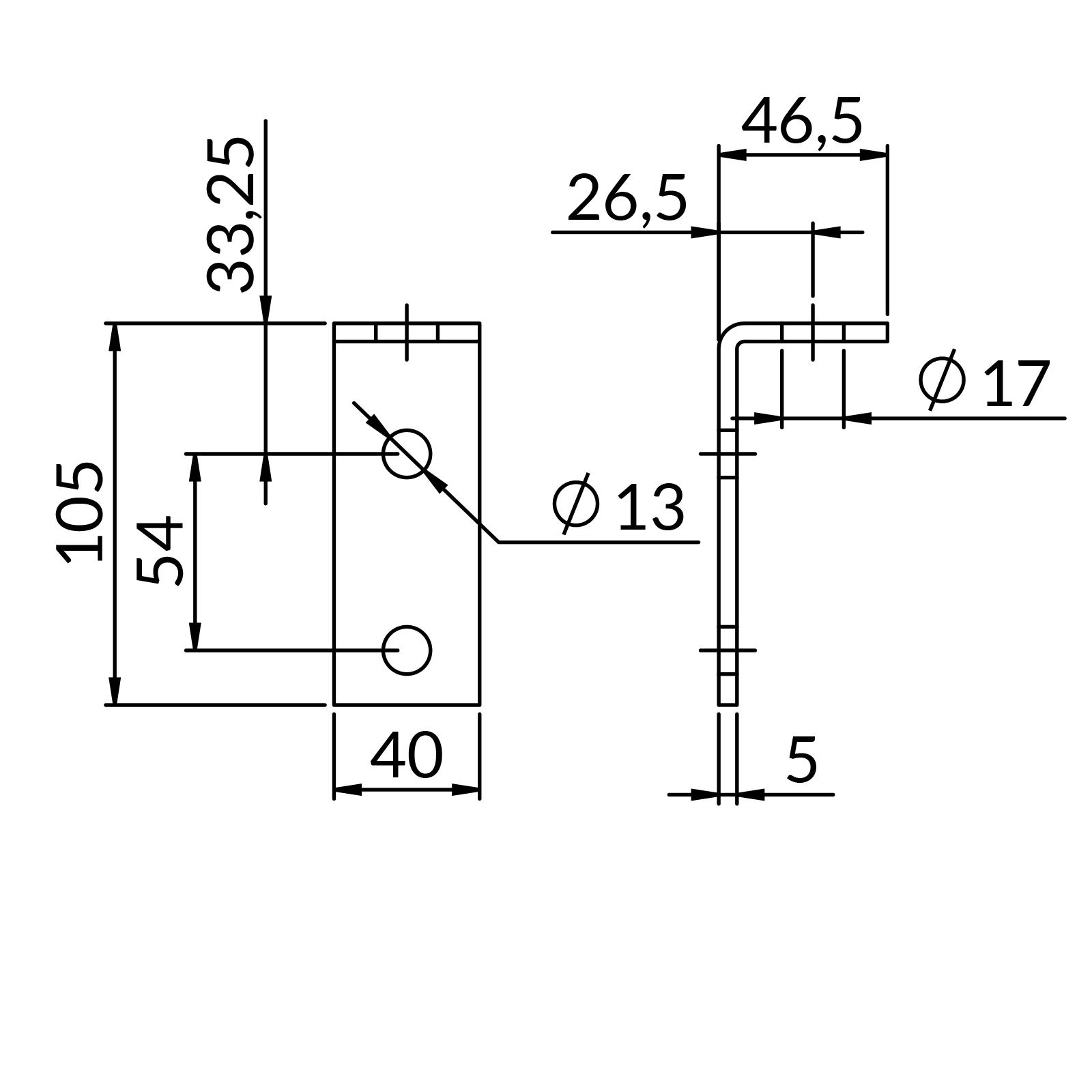 Kształtka montażowa XX3  90° powiększona do profili MG, MF, MH nierdzewna (10szt./opak)