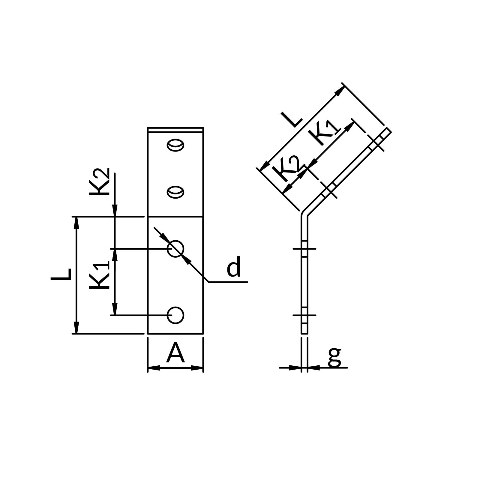 Kształtka montażowa XX7 135° do profili MG, MF, MH nierdzewna (10szt./opak)