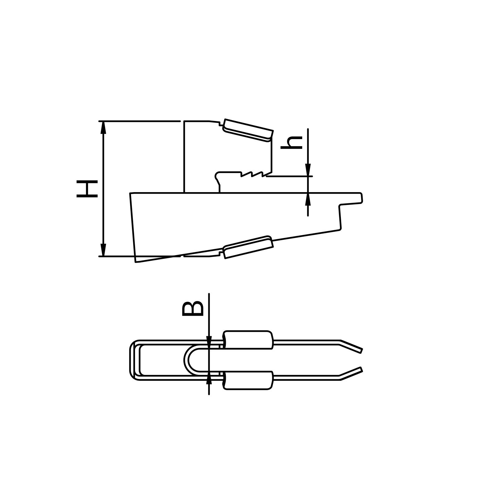 Zacisk nośny stalowy z otworem przelotowym do prętów M10 nierdzewny (25szt./opak)