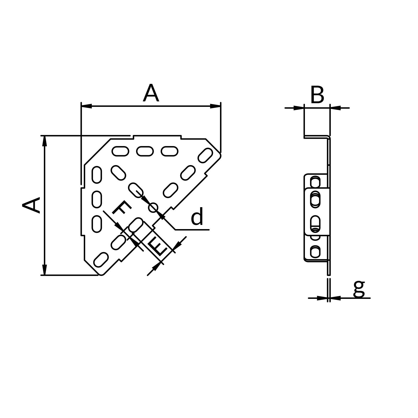 Trójkąt montażowy do profili MB, ME OC.OG. (1szt./opak)