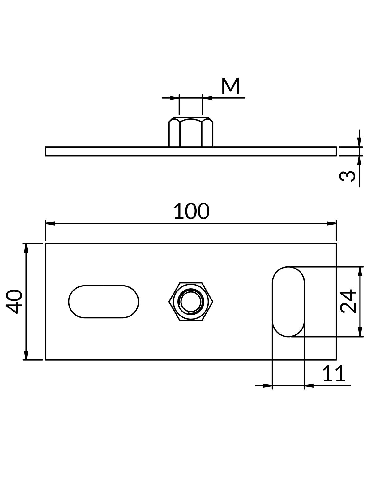 Płytki mocujące pręt OG-ST-M