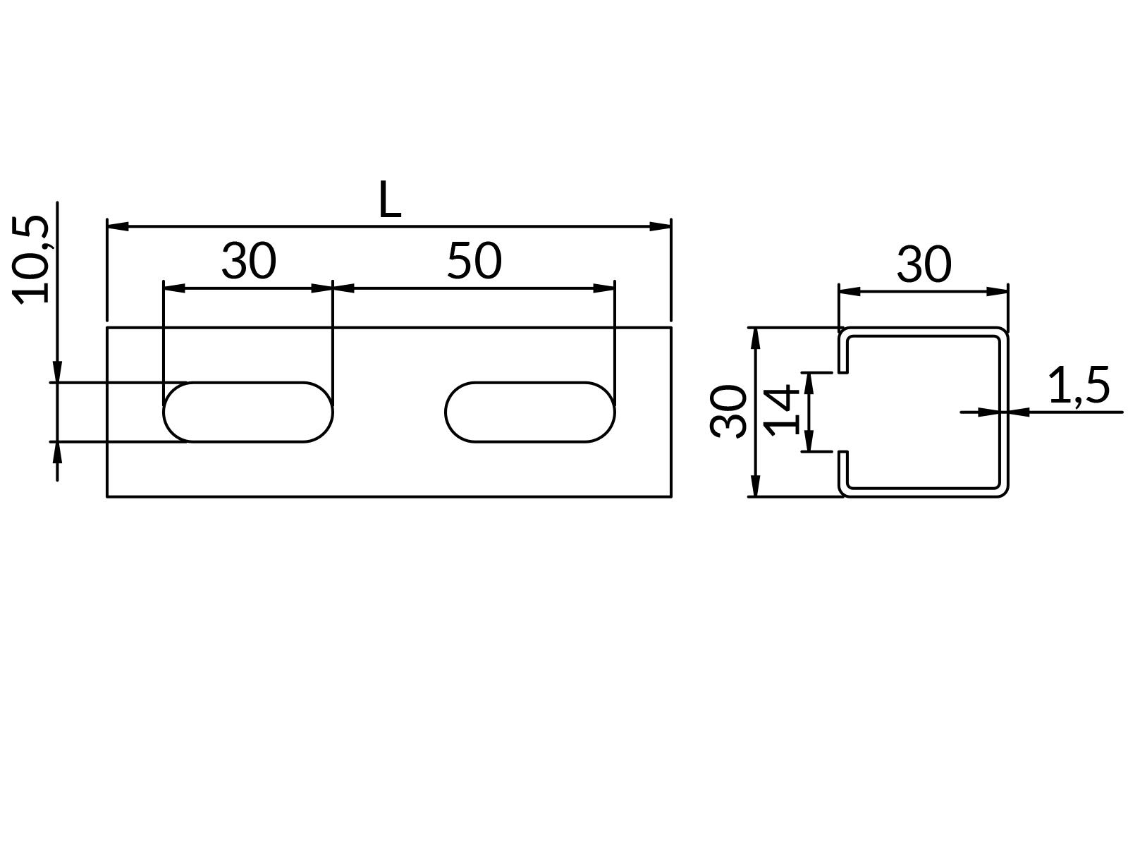 Profile SZ-A1,5 30X30