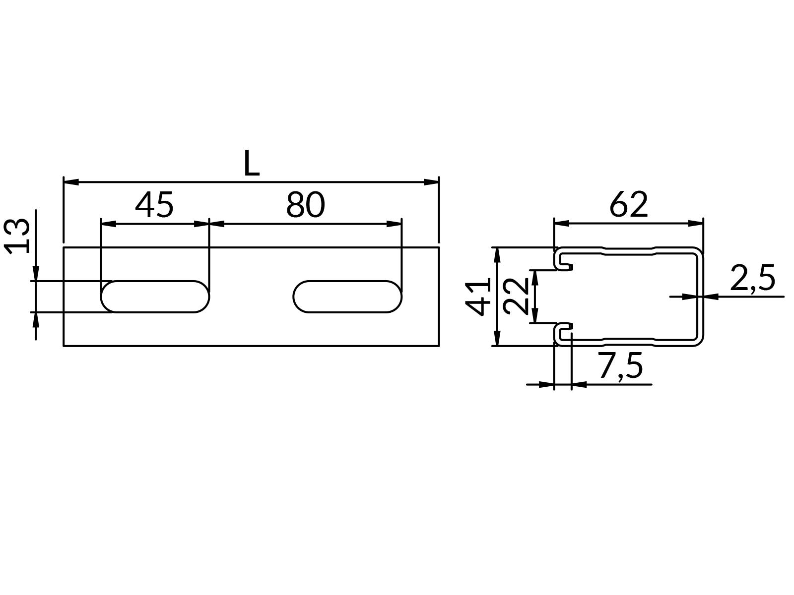 Profile SZ-MH2,5 41X62