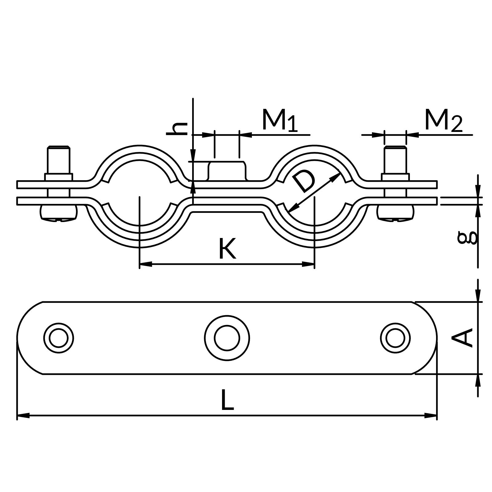 Obejmy UDGM - skręcone