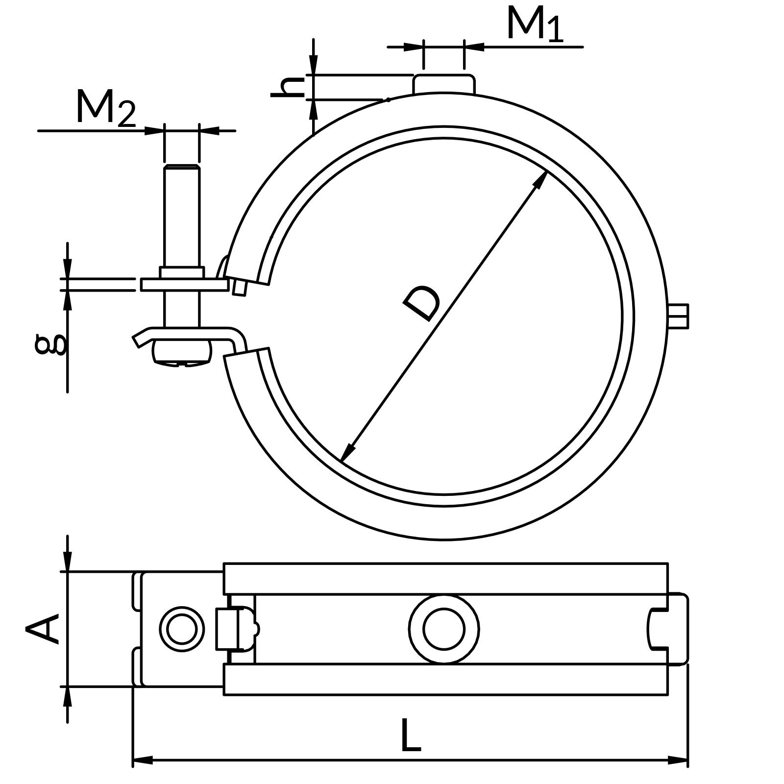 Obejmy UPGS - bez kołka