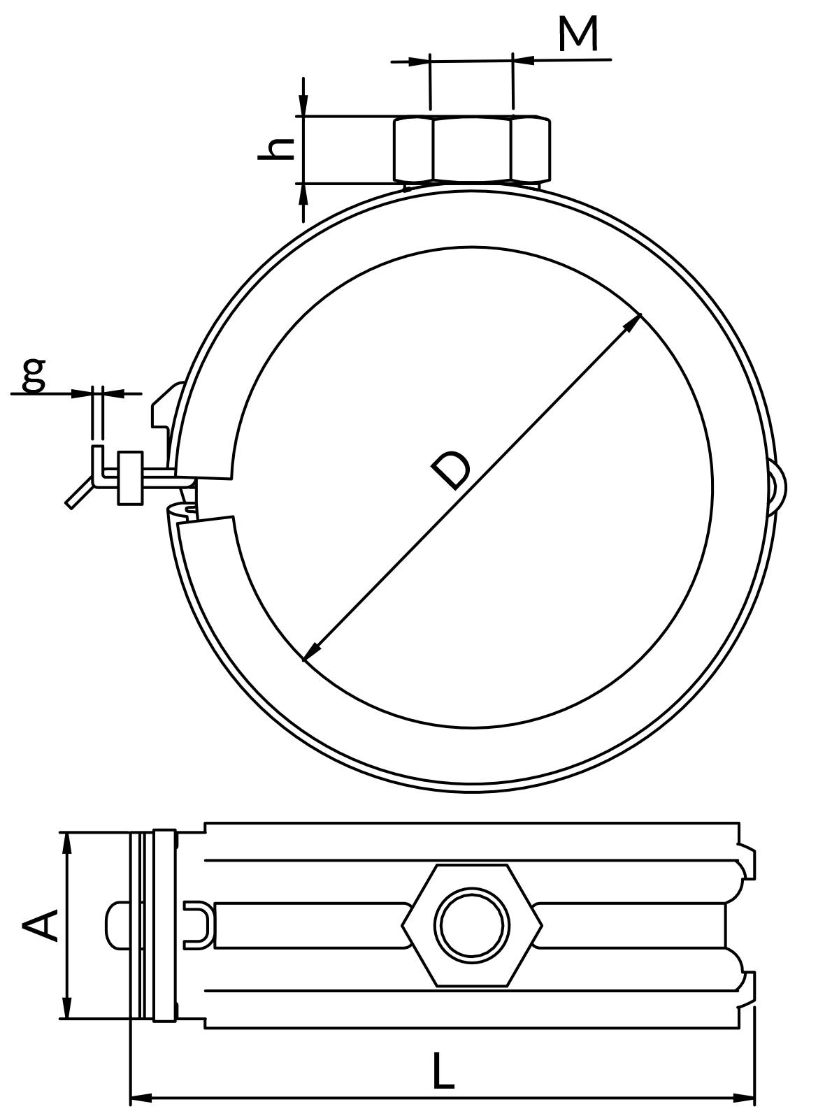 Obejmy BACO UPGSB - bez kołka