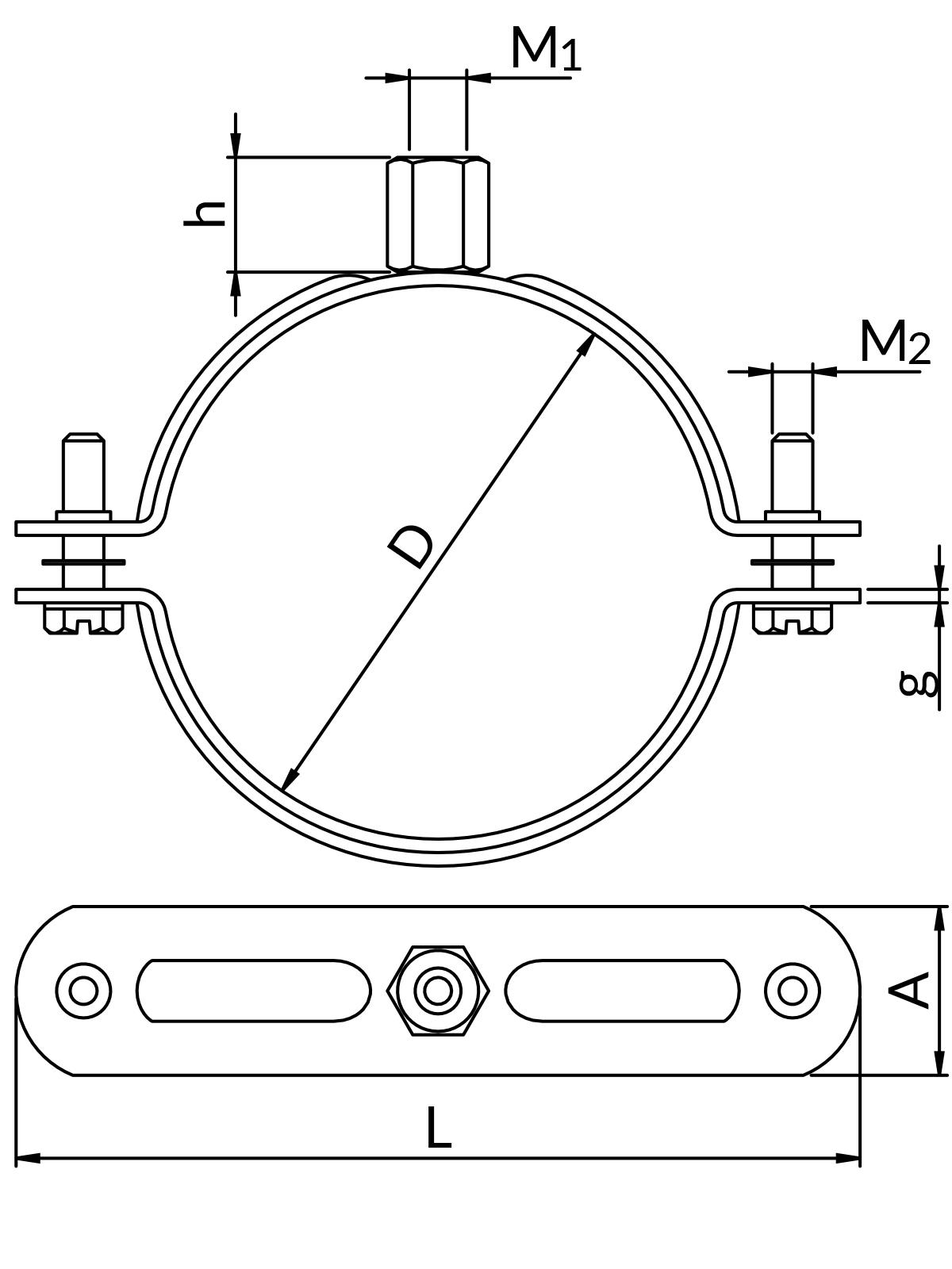 Obejmy DUO UPZD - bez kołka