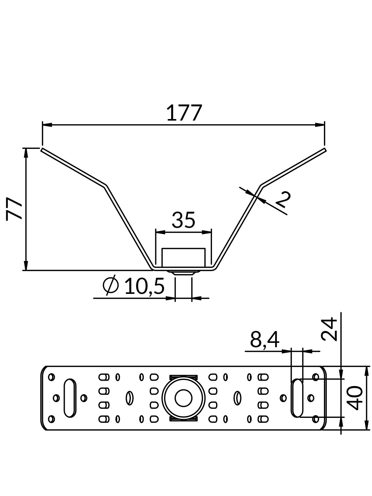 Mocowania typu L, V, Z