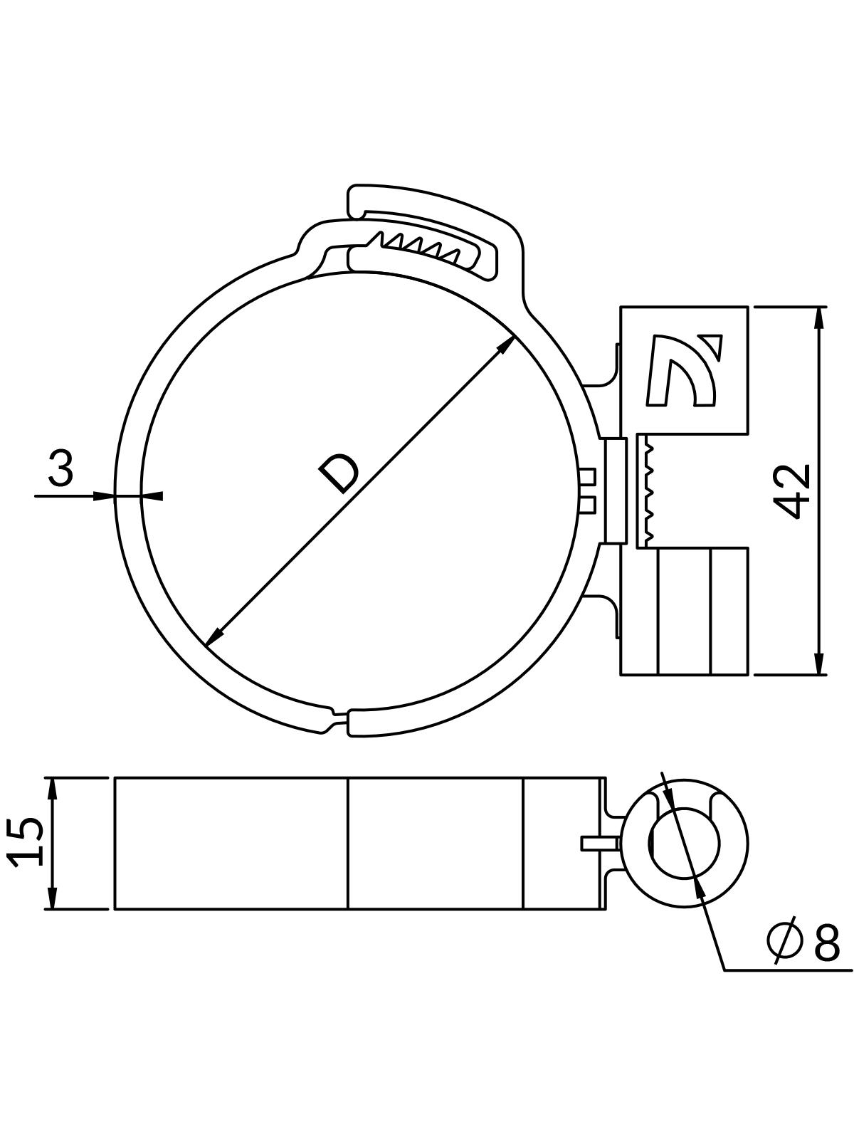Zatrzaskowy uchwyt tworzywowy UZT