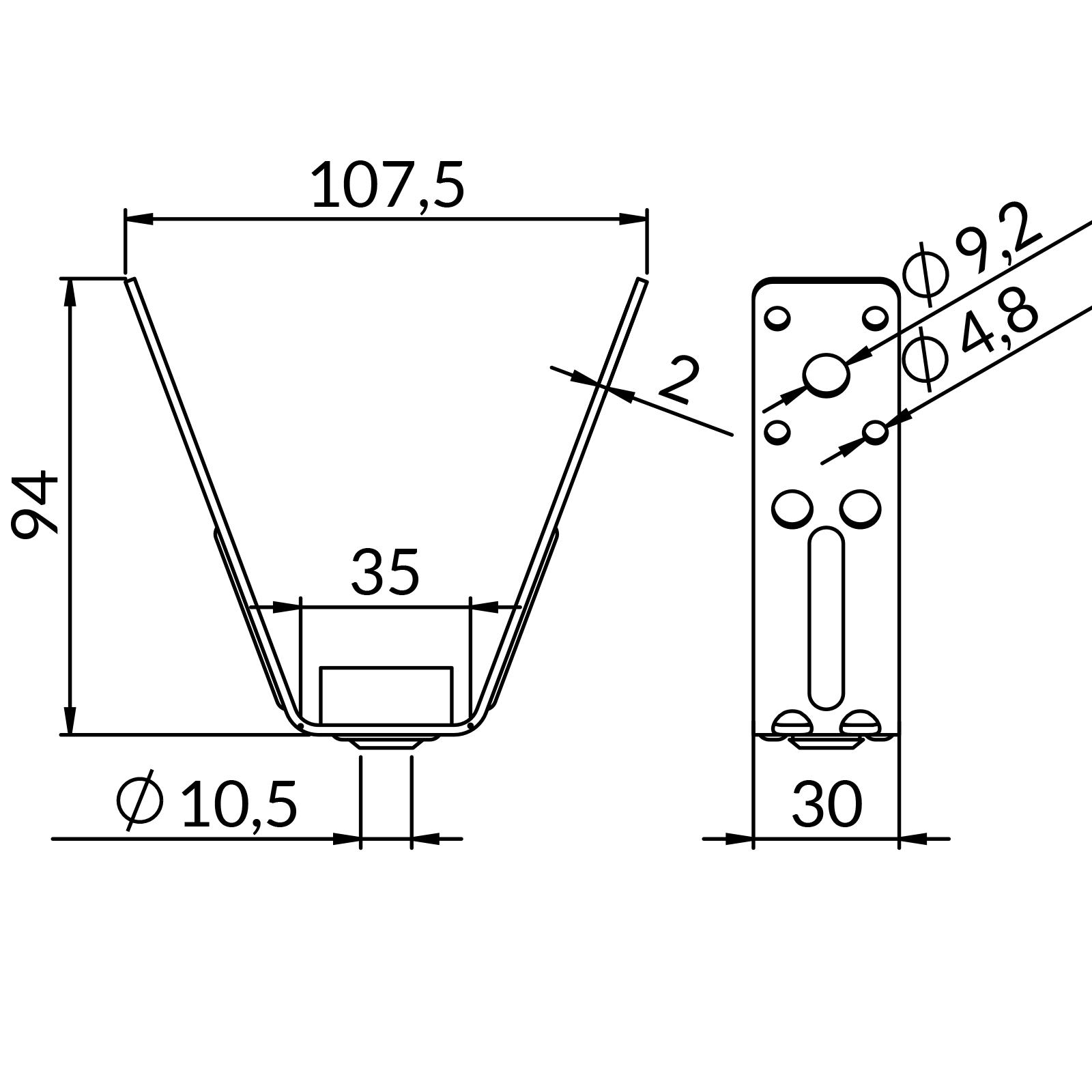 Wieszak do blach trapezowych WT-AM z amortyzatorem