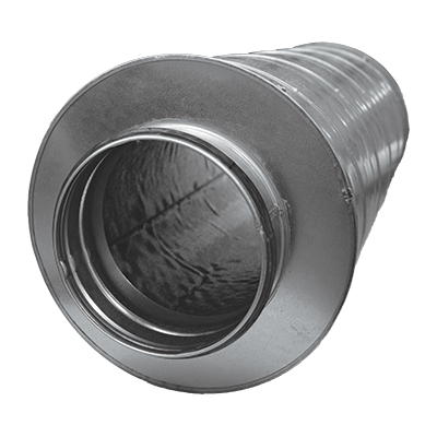 Tłumik okrągły z uszczelką SLL długość 600 mm izolacja 50 mm