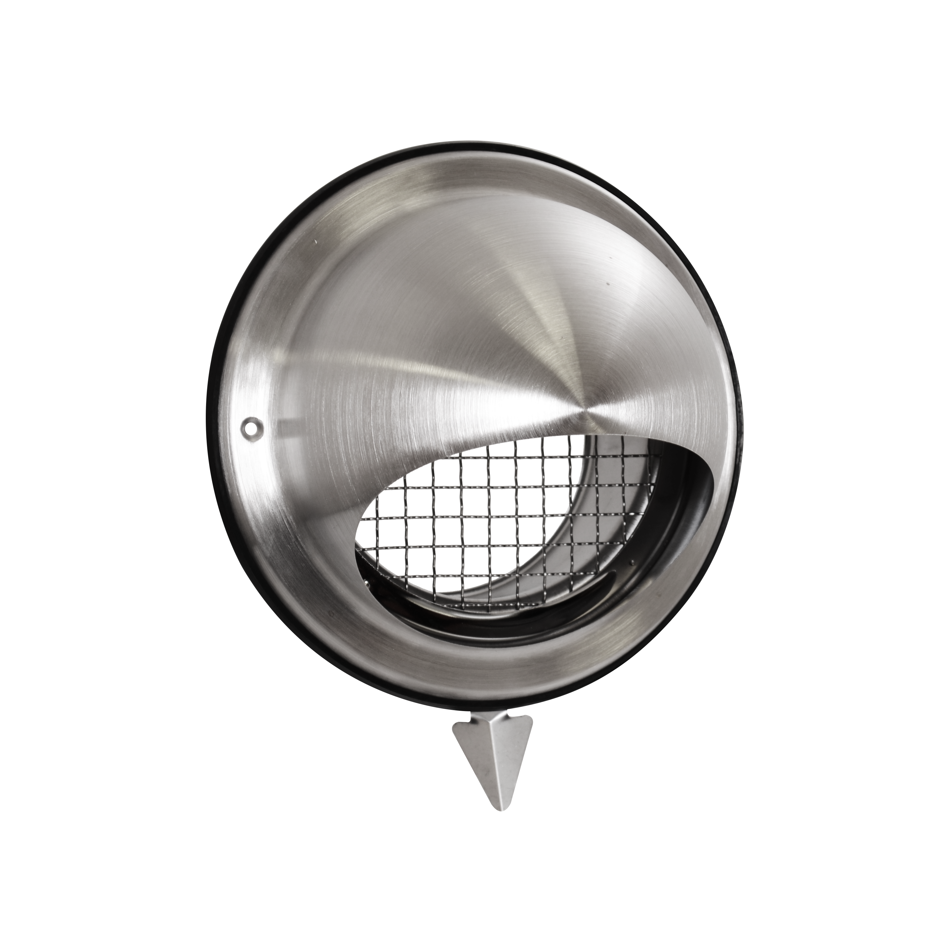 Czerpnia ścienna chromoniklowa z okapnikiem i siatką USLA