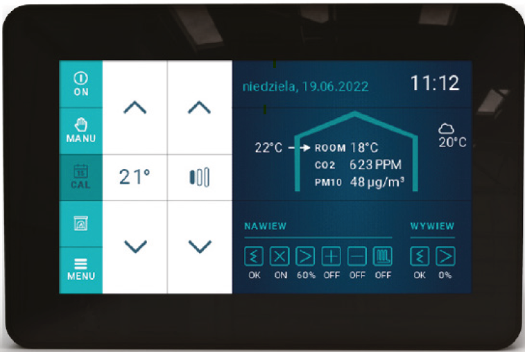 Panel sterowania HMI TOUCH 7" do central EXPRE RH